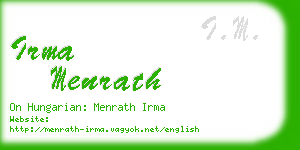 irma menrath business card